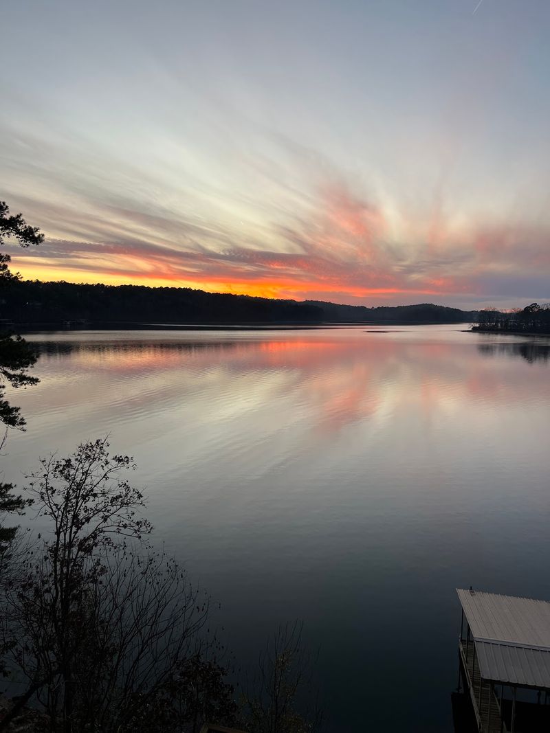 Sunset Brings A New Glow To The Lake