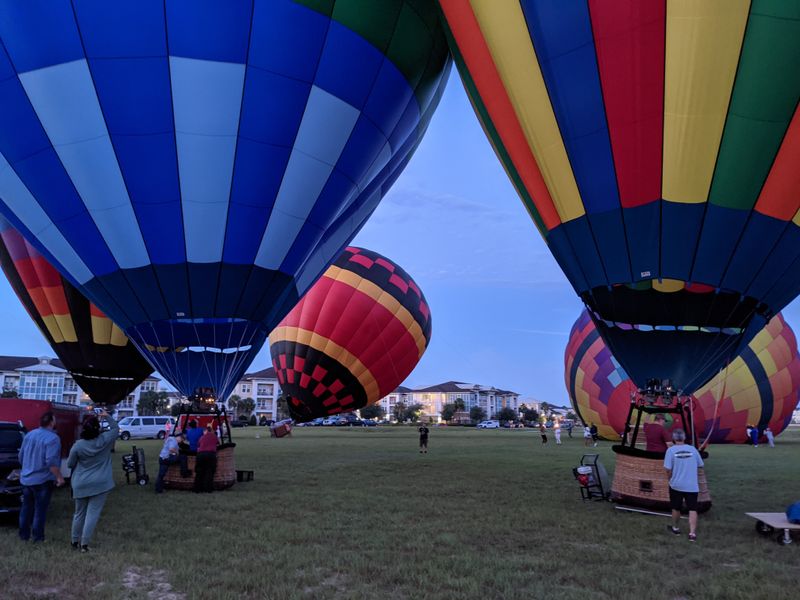 Hot Air Balloon Adventure Over Central Florida At Dawn