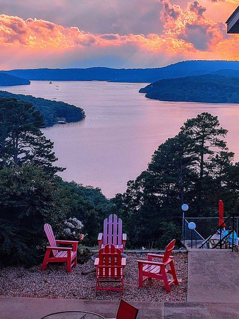 Sunset Light Over The Lake