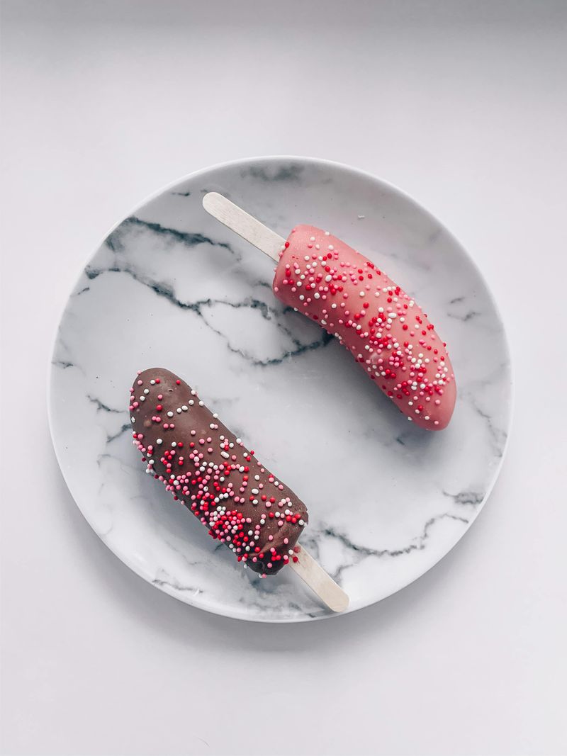 Frozen Banana Pops Dipped In Chocolate