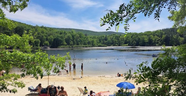 Swim Amid Scenic Mountains At Pine Grove Furnace State Park In Pennsylvania