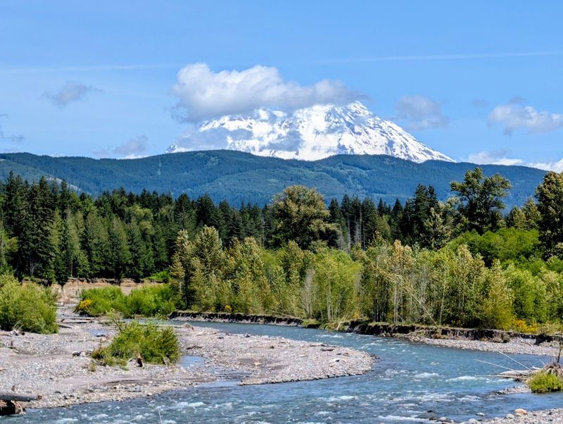 Tahoma Playing Peekaboo With the Clouds