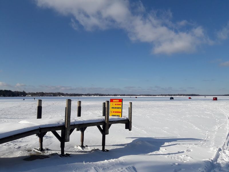 Mitchell State Park Lantern Lit Snowshoe Trail, Cadillac