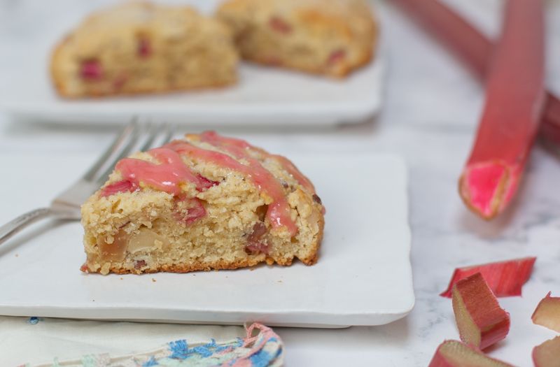 Buttery Rhubarb Scones