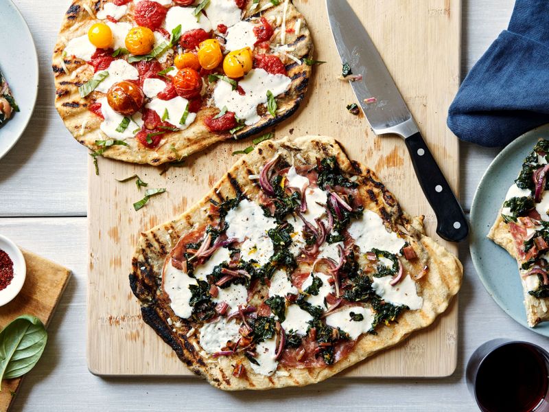 Grilled Pizza with Charred Vegetables