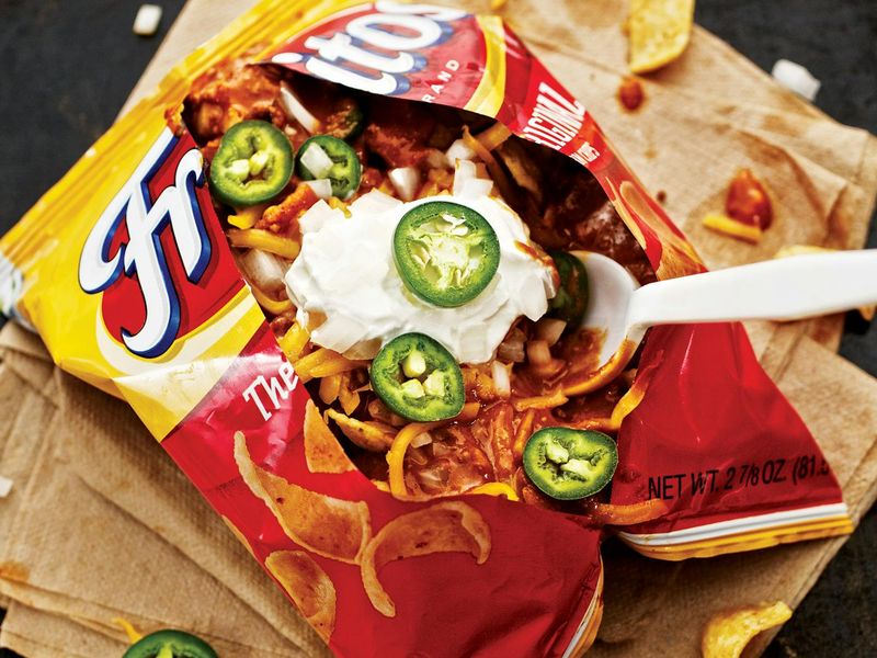 Frito Pie Served Right In The Bag