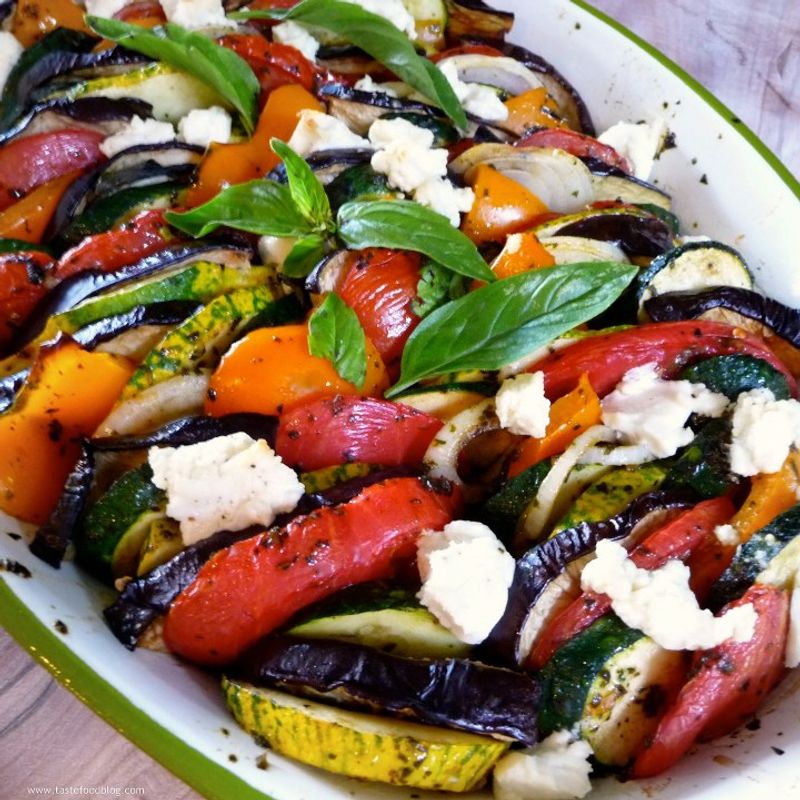 Summer Ratatouille and Goat Cheese Gratin