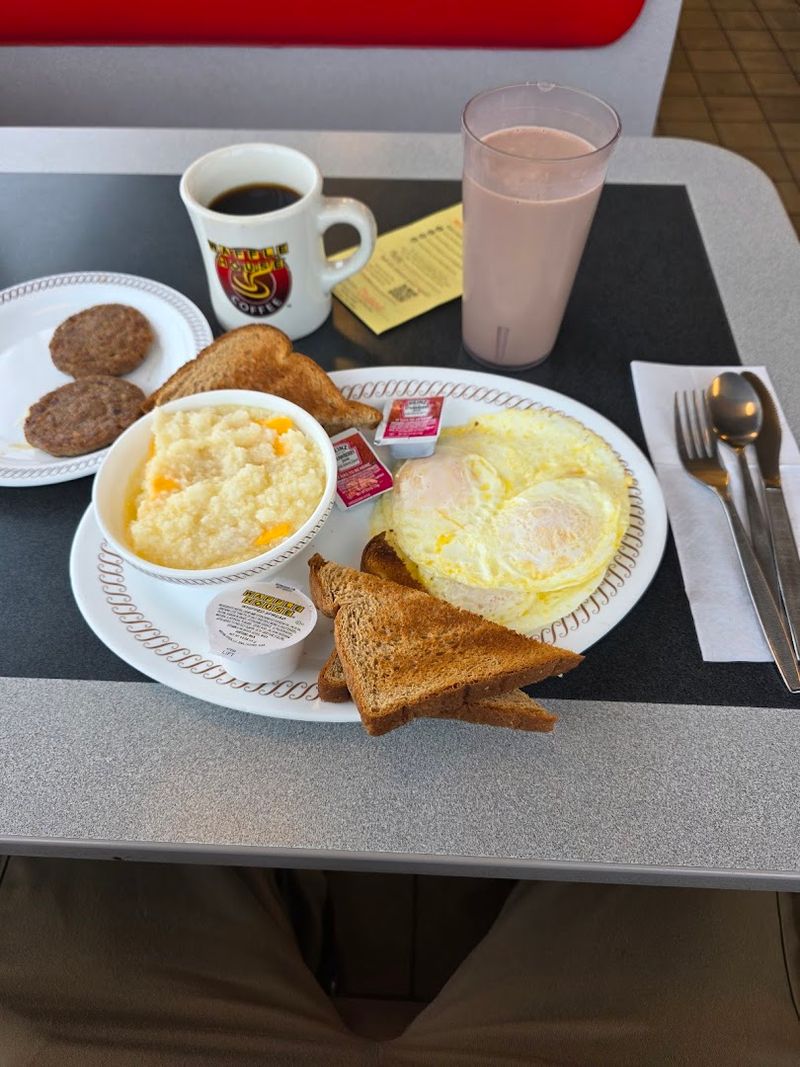 All-Star Special With Waffle And Grits