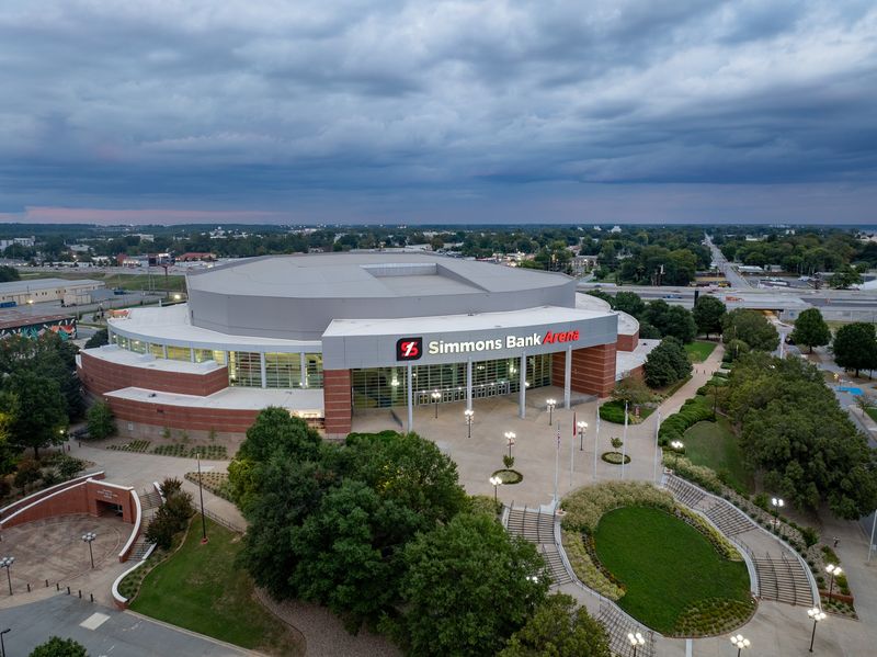 The Arena Exterior Sets A Big-Event Mood