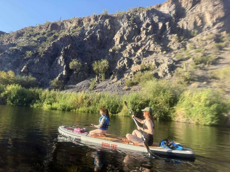 Kayaking And Paddleboarding On Saguaro Lake