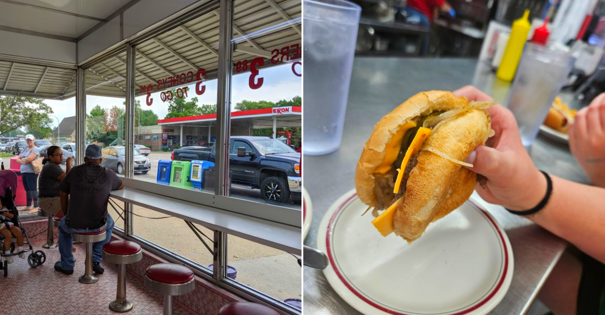 Outside The Telway and their amazing burgers