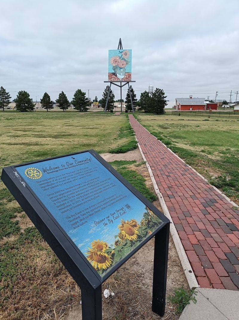 The Big Easel And Giant Van Gogh Painting