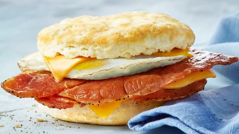 Hand-Cut Country Ham Biscuit Glow-Up