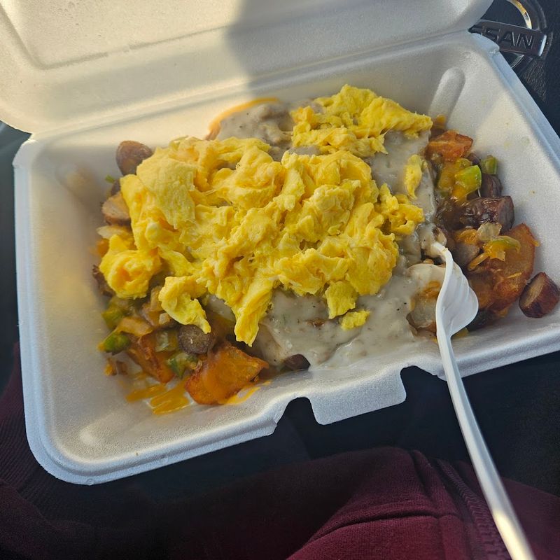 Sausage Gravy, Biscuits, and Homemade Hash