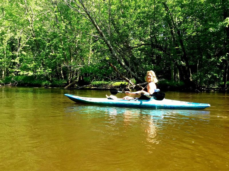 The Canoes Are Waiting Just Beyond Downtown Scottville