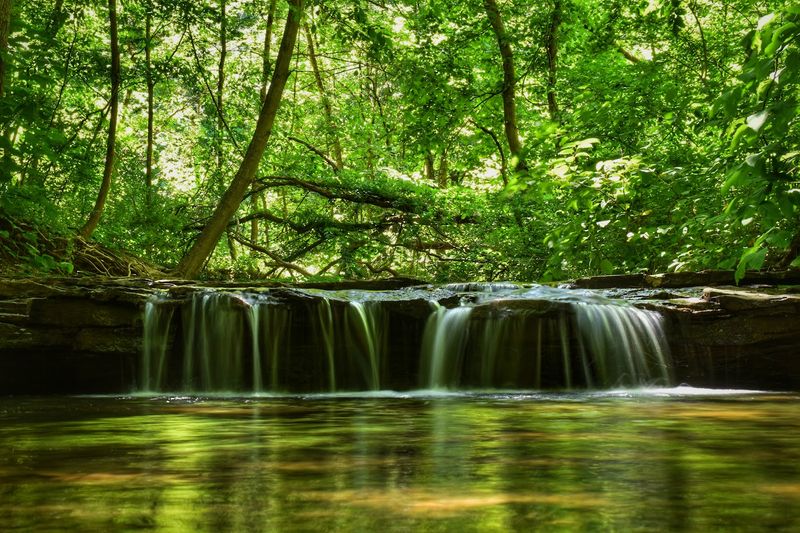 A Waterfall Along The Creek Corridor