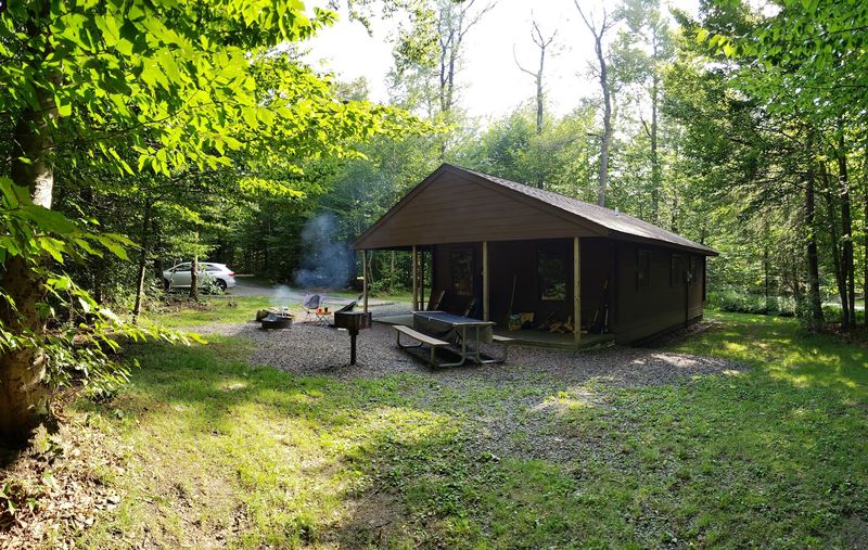 Camping Options Include Tent Sites, RV Hookups, and Cabins