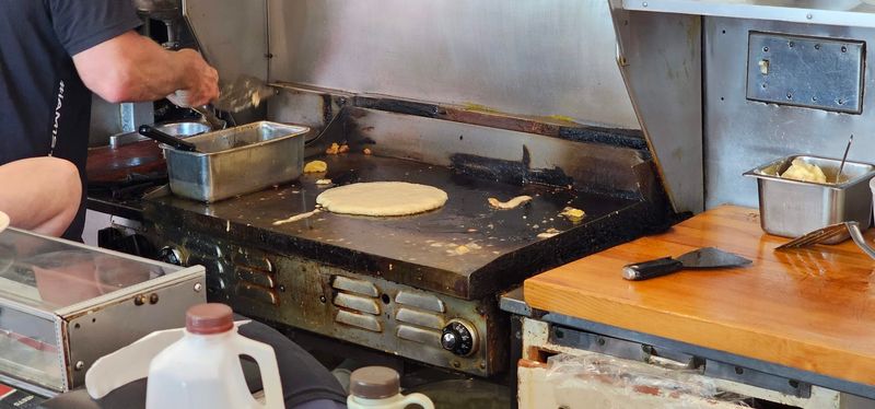 The Flat Top Grill Cooking Is Right In Front Of You