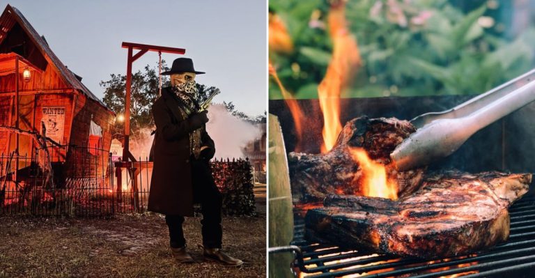 The Florida BBQ That Turns Into A Haunted Halloween Smokehouse Every October