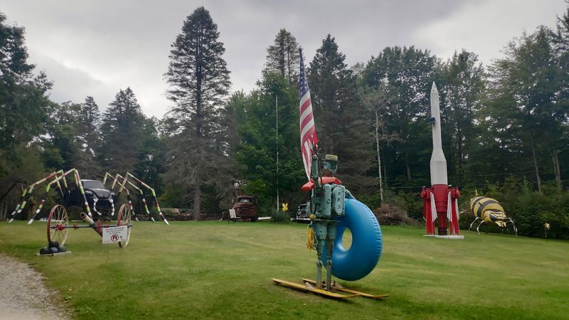 Patriotic Tributes Made From Transmissions and Engine Blocks
