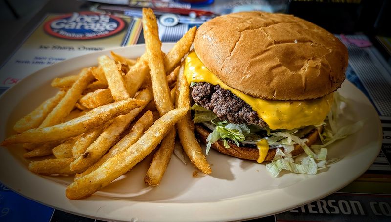 The Giant Cheeseburger Fills The Plate