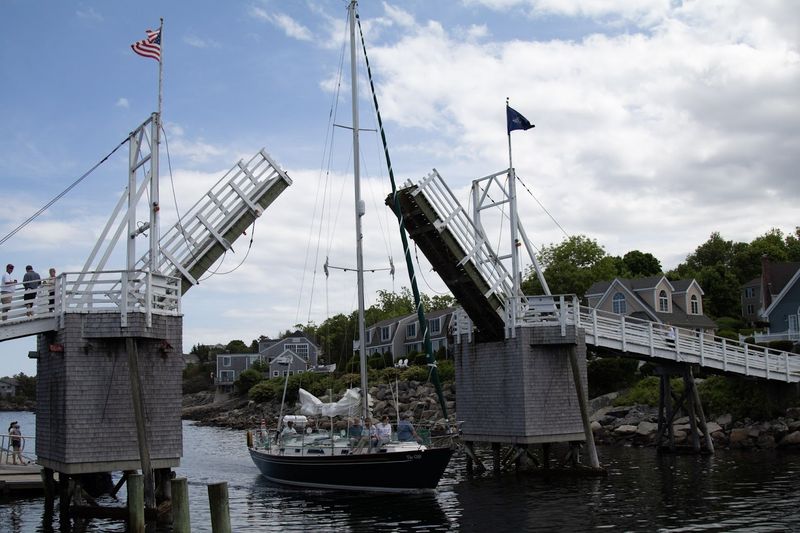 The Harbor With A Swing Bridge