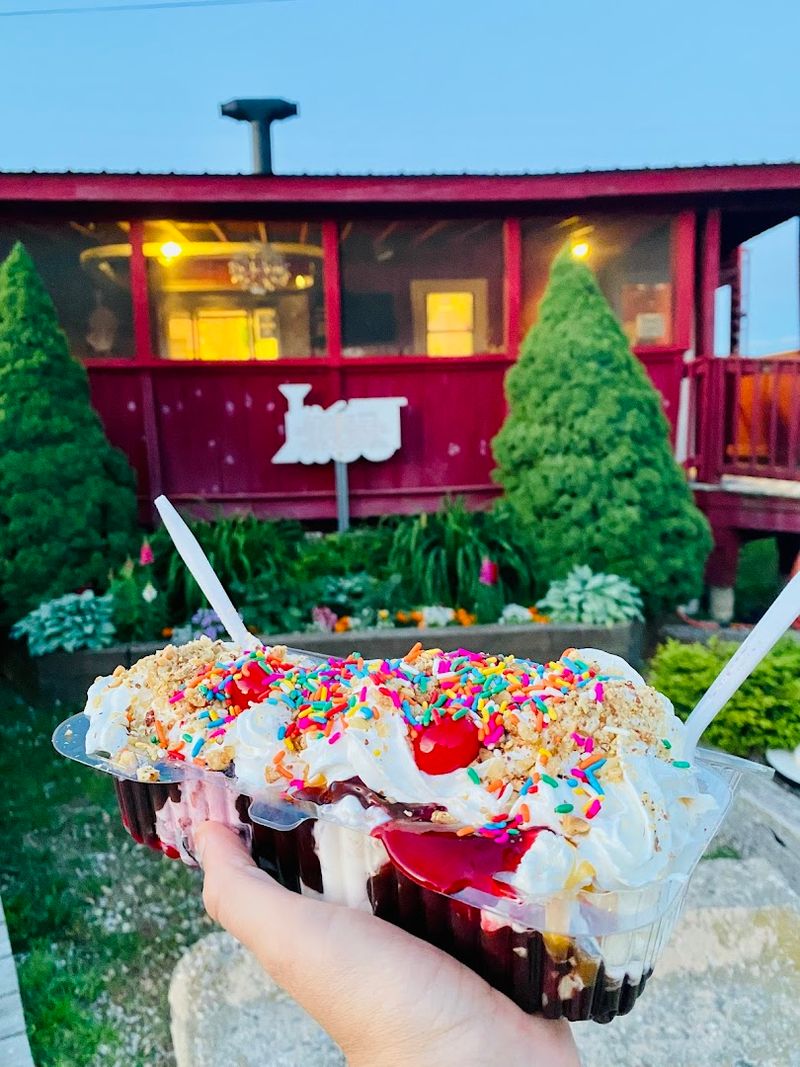 The Ice Cream From A Real Railroad Caboose