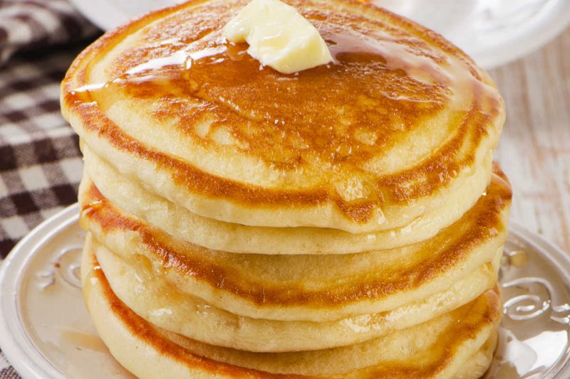 Fluffy Pancakes Stacked High