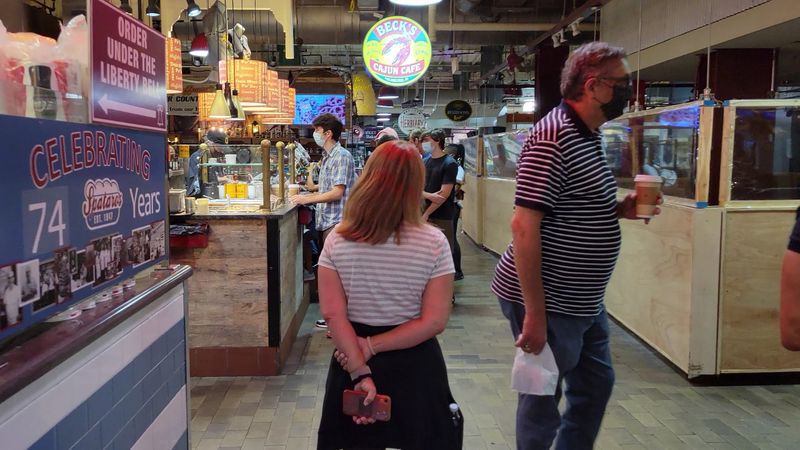 The Legendary Philly Cheesesteak Scene Right Inside The Market