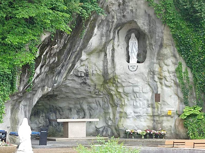 The Lourdes Grotto Glowing With Votive Light