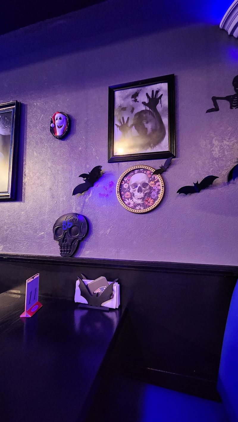 The Macabre Decor Sets A Playful Spooky Mood