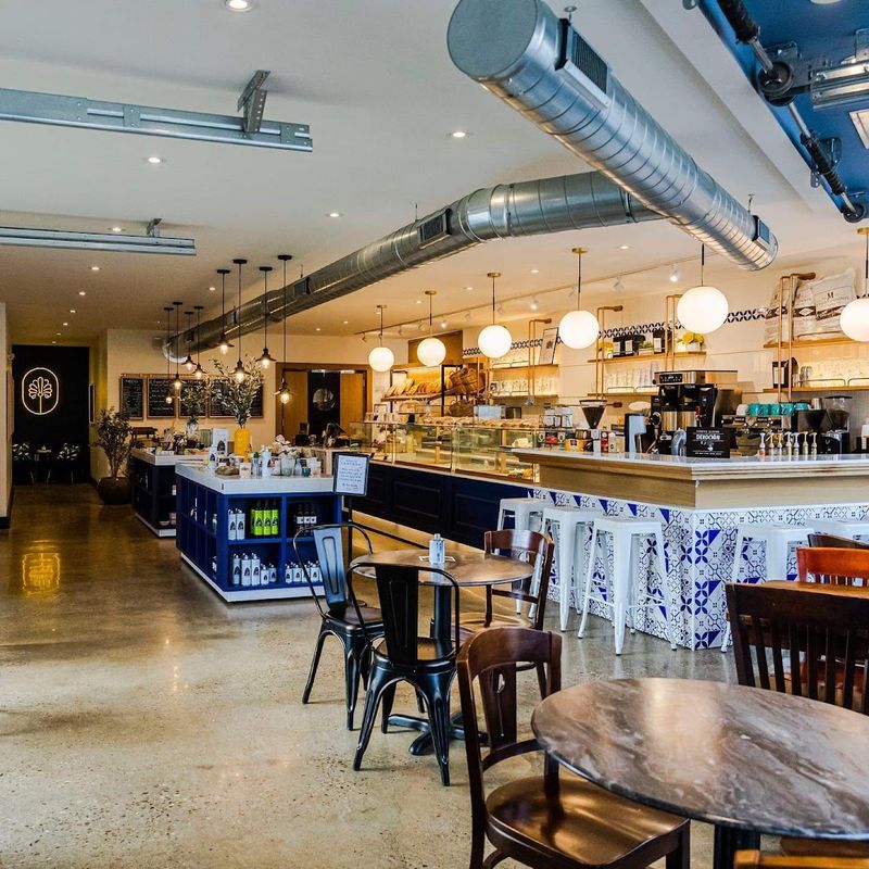 The Back Patio Is A Hidden Calm Spot In A Busy Place