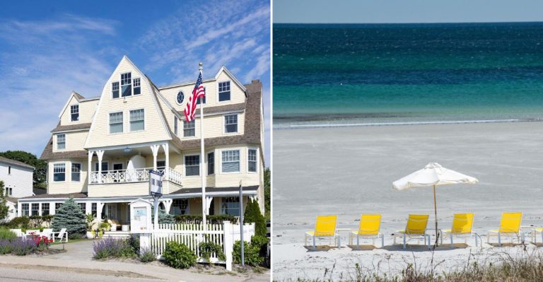 The Only Hotel On This Gorgeous Maine Beach Has 117 Years Of Coastal History