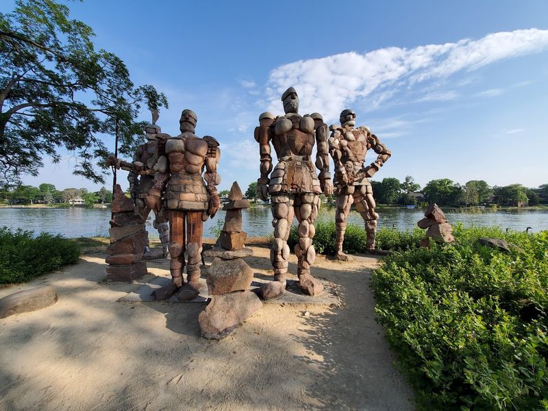 Four Soldiers Made Entirely Of Boulders