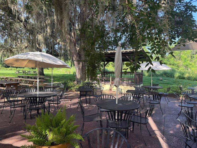 The Outdoor Biergarten Seating Area Is Pure Charm