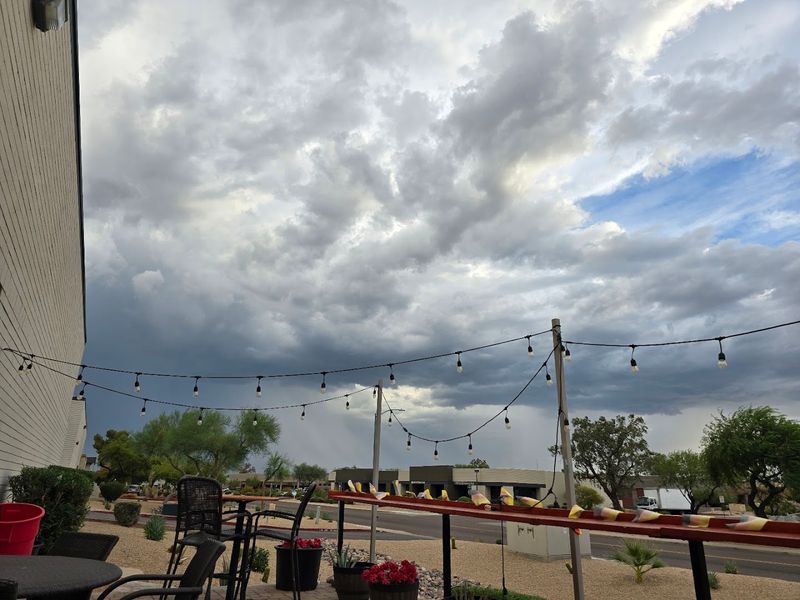 The Outdoor Patio With Sunset Views