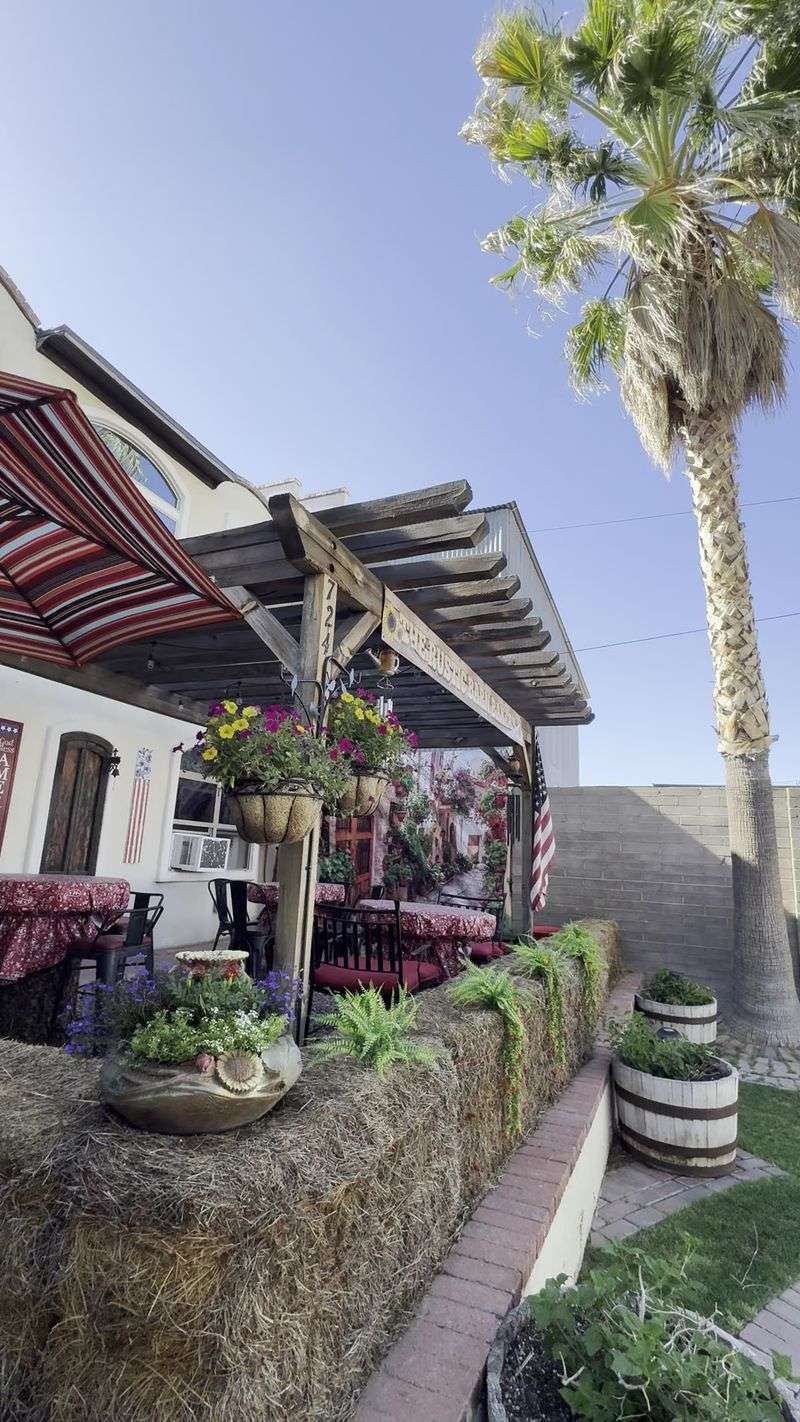 The Outdoor Patio Wrapped in Trees and Flowers