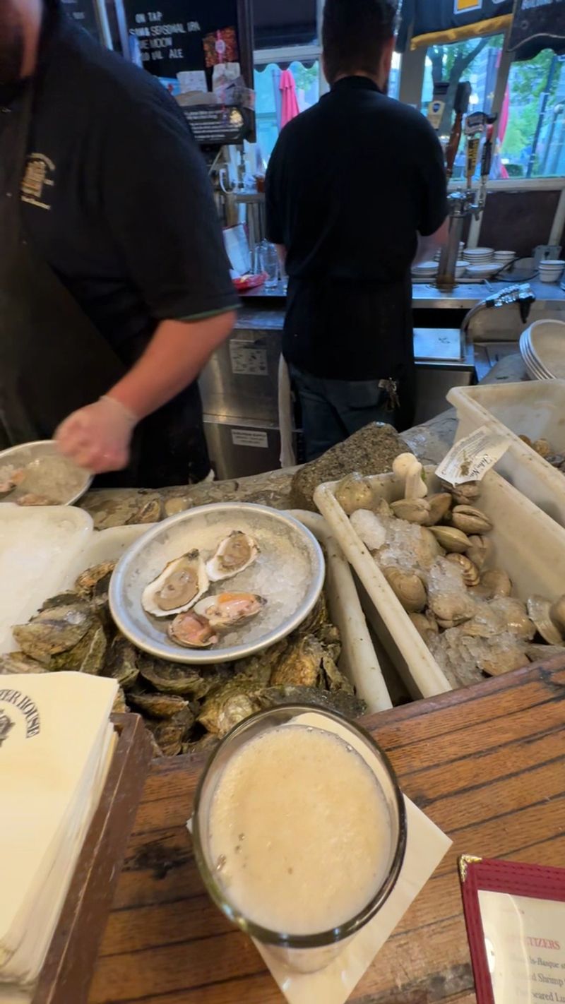 Fresh Oysters Shucked Right Before Your Eyes