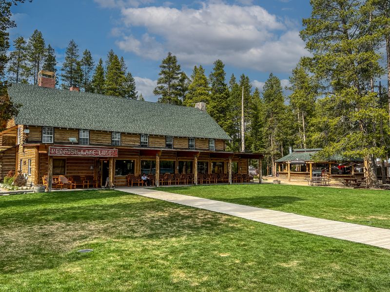 Redfish Lake Lodge Rustic Lounge Morning Service (Redfish Lake)