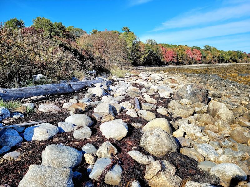A Rocky Beach Awaits At Low Tide