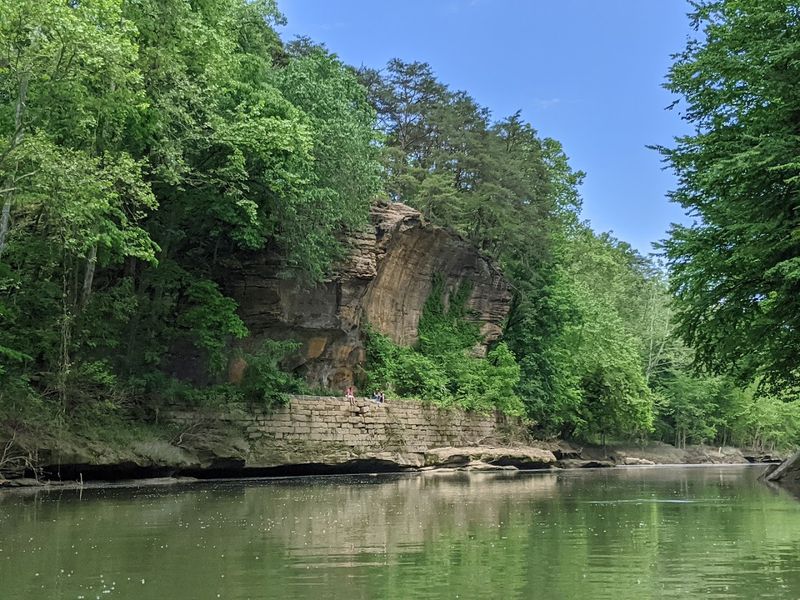The Sandstone Cliffs and Black Hand Rock Formation
