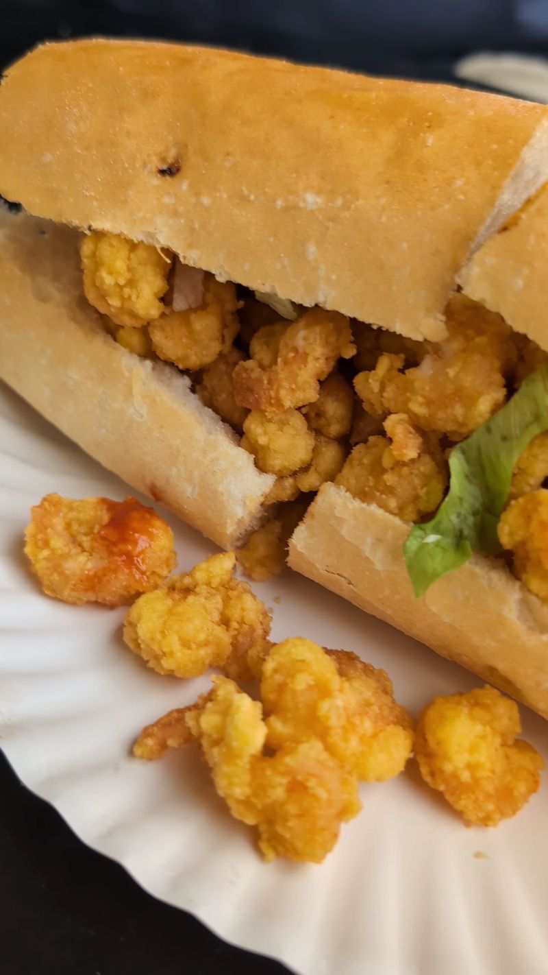 Shrimp Po-Boy, Crunch Like A Drum Roll