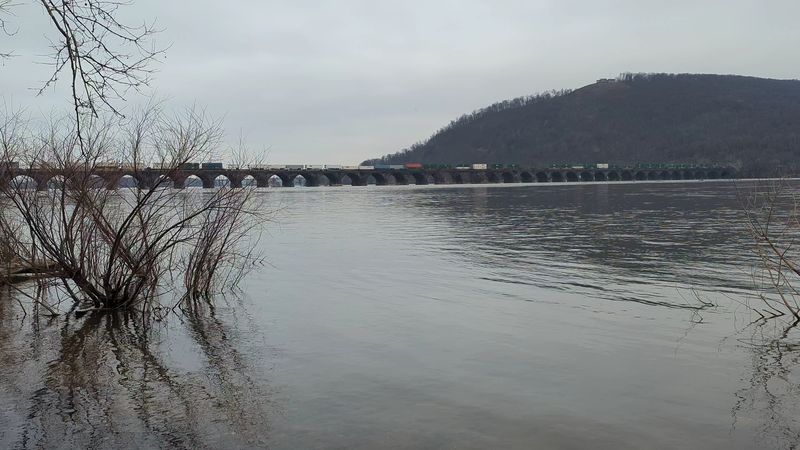 The Rockville Bridge Steals The Show From The Riverbank