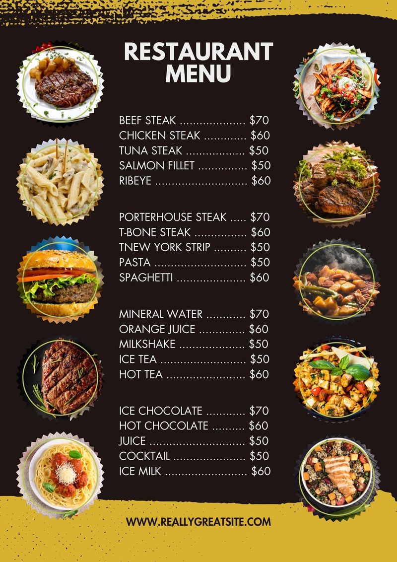 Novel-Length Menus Offering Everything Under The Sun