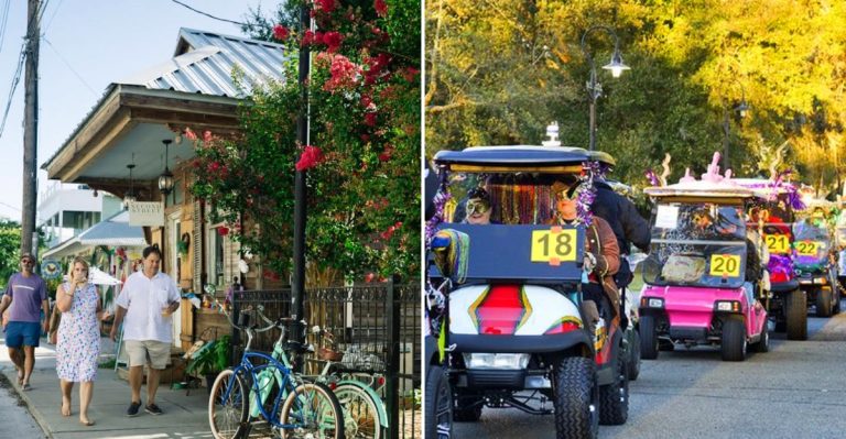 The Tiny Mississippi Beach Town Where Golf Carts Outnumber Cars