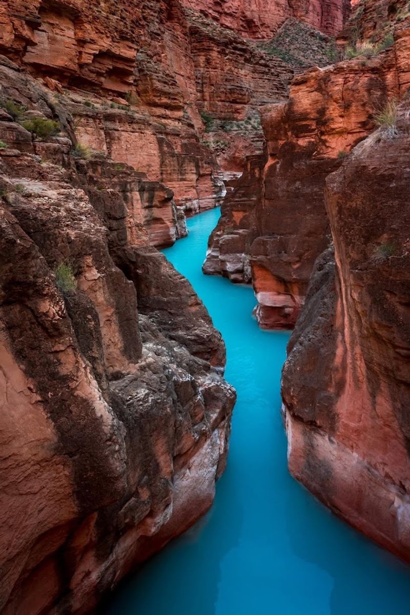 The Unreal Blue-Green Color Of Havasu Creek