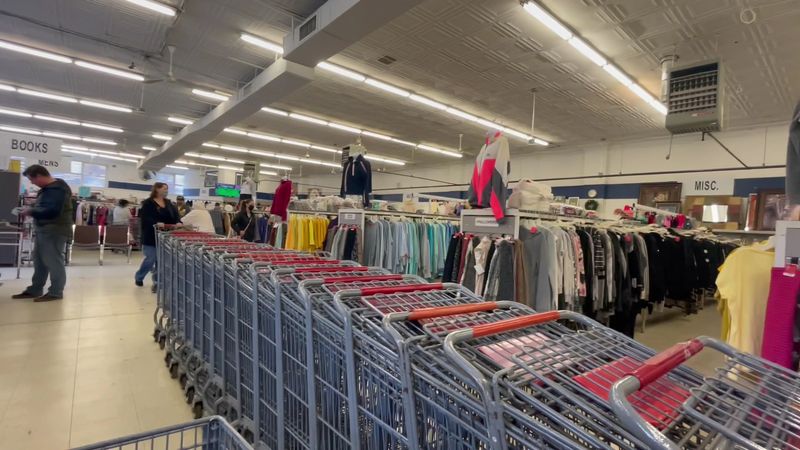 Half-Price Sales Create a Shopping Frenzy