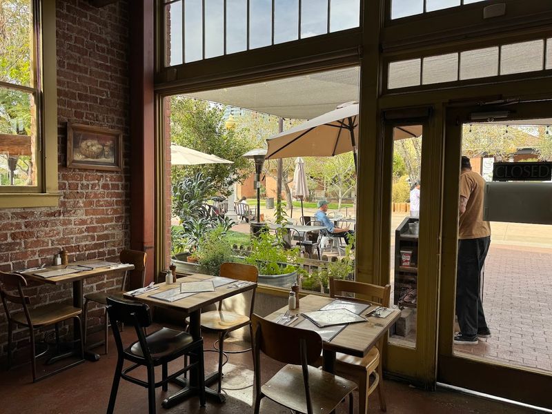 The Outdoor Seating Experience At Heritage Square