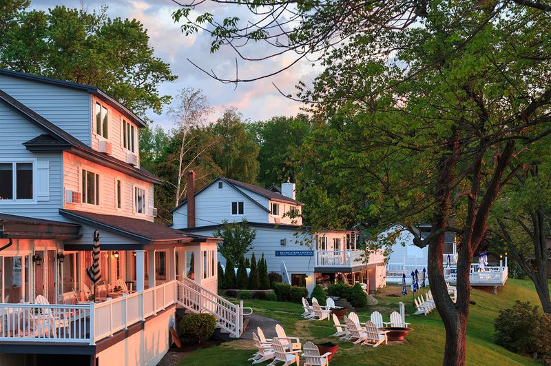 Fire Pits Light Up the Shoreline Each Evening