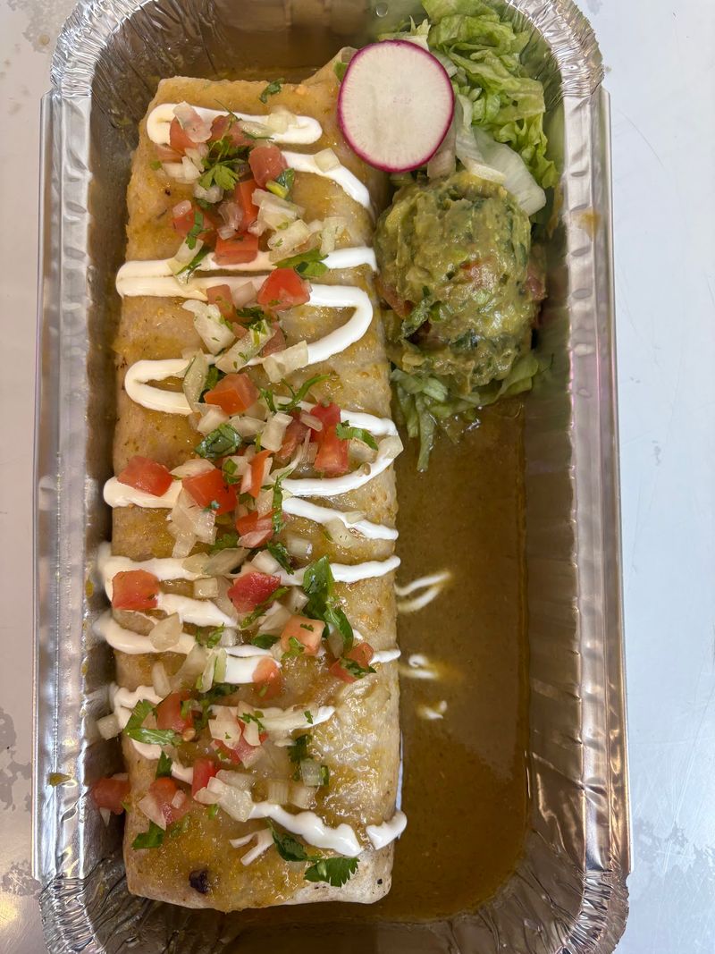 The Wet Burrito and Its Spicy Green Sauce The Wet Burrito and Its Spicy Green Sauce